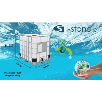 Zbiornik / Paletopojemnik 1000 L CZARNY (UV) | FABRYCZNIE NOWY